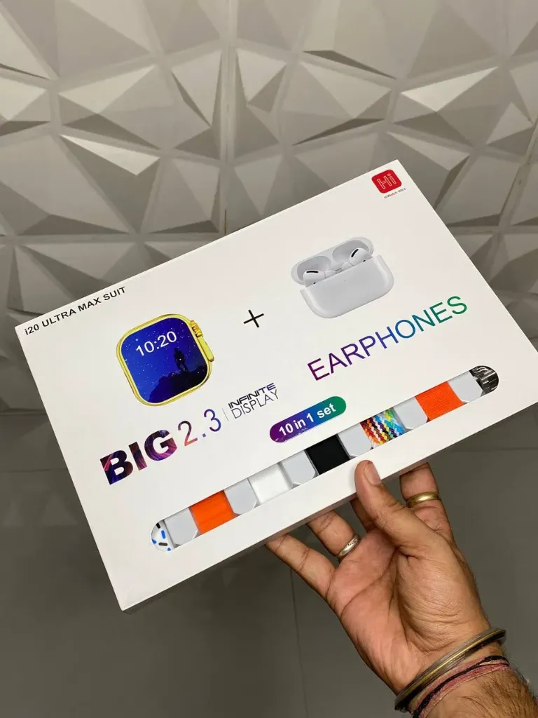 smart watch i20 ultra max suit combo