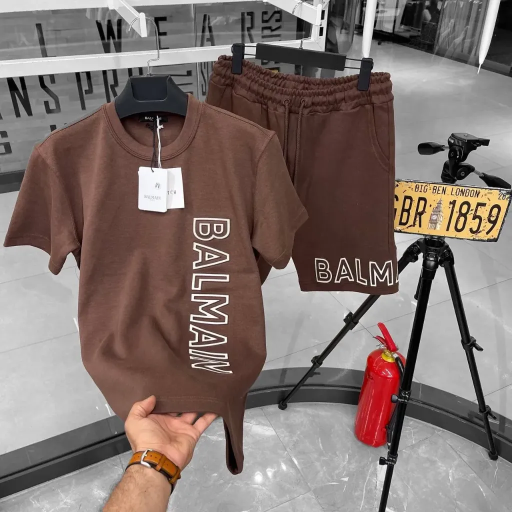 BALMAIN premium [ T -Shirt + Short ] tracksuit combo