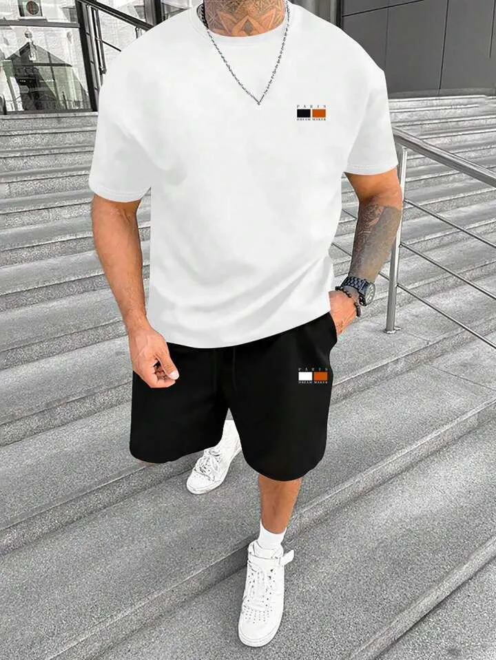 TOMMY HILFIGAR [ T-Shirt +Short ] Tracksuit combo